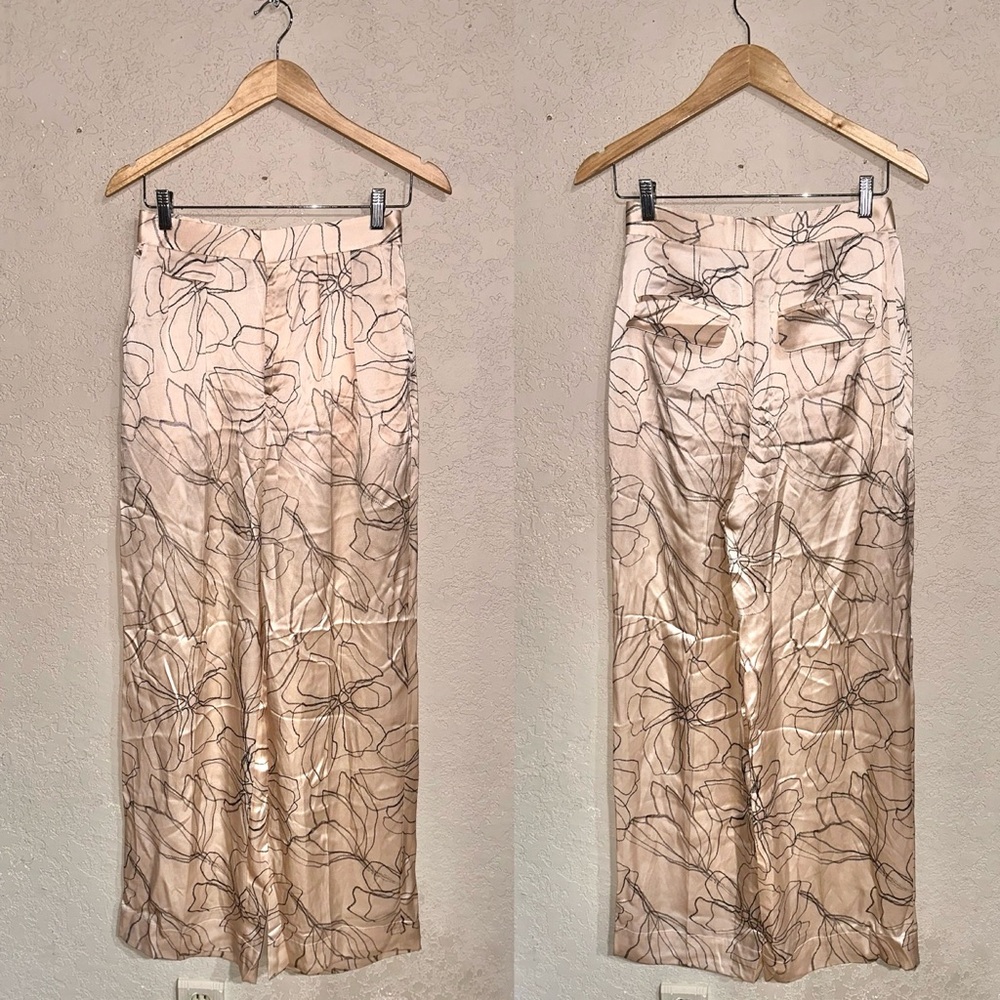 Equipment | NWT! Clement Silk Trouser in Shifting Sand And True Black Size: 4 - Picture 3 of 5